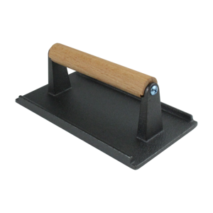 Presse à <span class=keywords><strong>bacon</strong></span> en fonte avec manche en bois pour grils/plaques de cuisson/flattops presse à hamburger pour paninis sandwichs viande volaille outils - Product Image 1