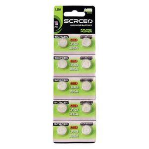 แบตเตอรี่อัลคาไลน์แบบกระดุม 1.5v LR43 AG12 SR43W สำหรับเครื่องคิดเลขคอมพิวเตอร์ - Product Image 4