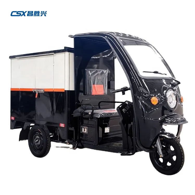 Express Delivery Cargo Tricycle Cabin Closed Van Truck Three Wheels Electric Tricycle