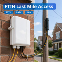 Boîtier de distribution de fibre optique FTTH 16 ports IP65 étanche pour extérieur, montage mural, avec répartiteur PLC 1x16 NAP