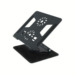 Nuevo Soporte para Portátil WORK EZ 2025, Ajustable, Giratorio 360 Grados, de Aleación de Aluminio, con Ventiladores Dobles, Plegable, para PC y Tablet - Product Image 1