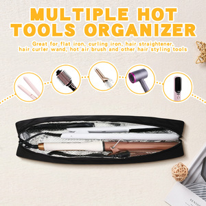 Multiple Hot Tools Organizer Storage Bag For Curling Iron Flat Iron Hair Straightener Travel Protection Nylon Minimalist Design - Product Image 1