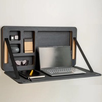 Bureau mural pliable en contreplaqué minimaliste personnalisé, gain de place, durable et portable