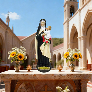 Figuras Religiosas de Resina de Alta Calidad, Santa Rosa de Lima, Regalos Cristianos, Artesanías, Decoración para el Hogar y Escritorio, Estatuas Religiosas Católicas - Product Image 5