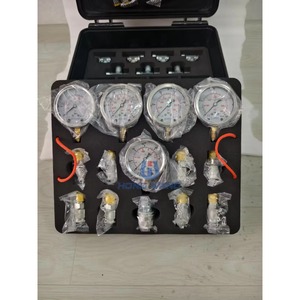 Outil de mesure de pression hydraulique de marque HongWang, 5 jauges, ensemble de jauges de haute qualité, utilisation pour équipements lourds, garantie d'un an - Product Image 4