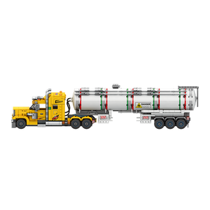 Reobrix 841 <span class=keywords><strong>Mini</strong></span> World Cool Bricks Camion-citerne en plastique Jouet éducatif Blocs de construction pour enfants - Product Image 3