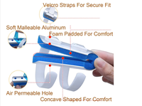 Attelles de doigt en mousse d'aluminium moulable et imperméable pour fixation de fracture, fournies directement par l'usine