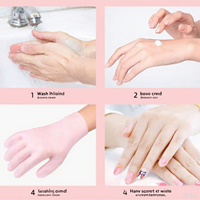 Ensemble de gants et couvre-pieds hydratants en silicone faits à la main, couvre-mains et pieds nourrissants et protecteurs, soins quotidiens, soins post-manucure