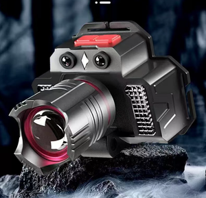 Linterna Frontal Inteligente con Sensor de Movimiento y Luces Auxiliares Dobles, Lámpara Frontal Recargable Ajustable para Ciclismo Nocturno y Senderismo - Product Image 5