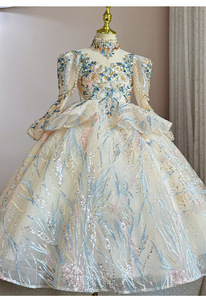 <span class=keywords><strong>Abito</strong></span> Formale per Ragazze, Design di Nicchia di Alta Gamma, Vestito da Principessa in <span class=keywords><strong>Tulle</strong></span> a Maniche Lunghe con Fiocco, Stile Sfilata - Product Image 6