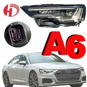 Farol modificado para Audi A6, módulo de computador, farol LED original, atualização completa, farol A6 C7 2013 - 2024