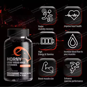 オーガニックブラックマカ根アシュワガンダ高濃度エキス男性用健康グミ100%ピュアビーガングルテンフリー免疫強化低脂肪 - Product Image 2