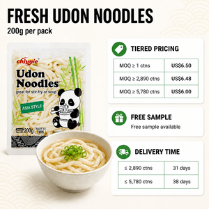 Nouilles Udon instantanées en sachets de 200g, cuisson rapide, prêtes à manger, style japonais, pratiques, repas prêt en 2 minutes - Product Image 2