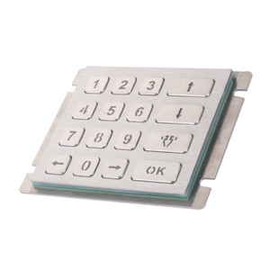 Tùy chỉnh 16 phím thép không gỉ 304 LED chiếu sáng backlit bền Bạc Bàn phím IP65 - Product Image 2