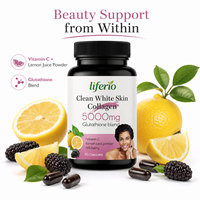 Capsules de Collagène Éclaircissantes à la Glutathion, Mélange de Vitamine C, Poudre de Citron et Extrait de Mûrier – Soutien Quotidien à la Beauté pour Adultes