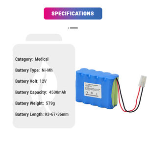 12V 4500mAh NI-MH 21542 סוללהViasys בריאות 21542 B11353 B11418 16532-05 Rev B מאוורר חשמלי/טור לרפואה - Product Image 2