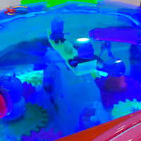 Manège à bascule double populaire avec éclairage LED, machine à bascule électrique à monnayeur pour enfants, idéal pour les zones de jeux pour enfants