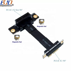 Dual 90 Grad PCI-E 3.0 1X zu PCIe X1 Riser Card Flexibles Verlängerung kabel Magnet kissen 10CM 20CM 30CM 40CM 50CM 60CM 80CM 100CM - Product Image 1