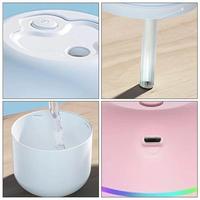 USB-Desktop-Luftbefeuchter, geräuschlos, bunte Lichter, Ultraschall, für Zuhause, 220 ml, Mini-Luft-Aromatherapie für den Einsatz im Auto und im Haushalt, tragbar