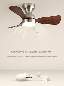 HSG Model 719 26-Inch LED Flush Mount <b>Ceiling</b> Fan Iron <b>Glass</b> DC/AC Motor 10-Year Warranty Modern Style Remote Control - Product Image 6