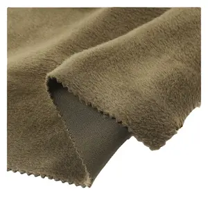 Knitting Factory Wholesale Custom Polyester Fleece Fabric Single Side Brushed Plush Apparel Fabric for Blanket Winter Jackets