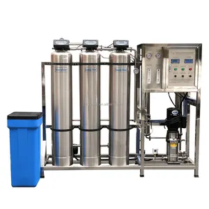 Máquina de tratamento purificado comercial automático 0.5 toneladas por hora, sistema de filtro de osmose reverso, planta de água