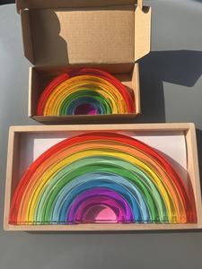 इंद्रधनुष लुक्साइट स्टैकिंग ने बच्चों के लिए 10 ऐक्रेलिक आर्क उच्च पारदर्शी धूप - Product Image 5