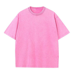 270gsm logotipo personalizado Unisex algodón Natural Batik ácido lavado camello camisetas de gran tamaño peso pesado Retro Vintage camiseta - Product Image 3