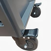 Armoire à outils roulante robuste à 3 tiroirs avec grande porte double et rangement mobile pour garage et atelier