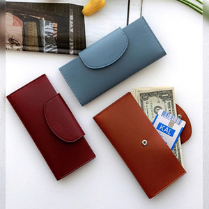 Cartera de golf de doble capa estilo japonés y coreano, tarjetero sencillo de cuero PU para pasaporte, sobre, monedero, EE. UU. - Product Image 1