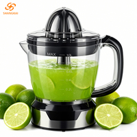 Presse-Agrumes Électrique 25W 1L Machine Extracteur de Jus Orange Citron Pichet Transparent 2 Cônes Électroménager