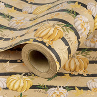 Papier d'emballage cadeau personnalisé quantité minimale de commande bas Papier kraft Fleurs de flamant rose, arcs-en-ciel, citrons, motifs de caractères colorés