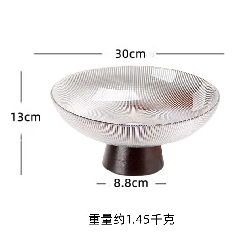 Assiette ronde transparente 30 acacia