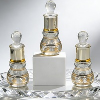 Flacon cosmétique 12 ml, style arabe, gravure UV, flacons en verre, flacons d'huile essentielle avec bâtonnet en verre pour l'emballage de parfum