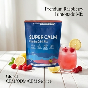 OEM ODM Mezcla de Bebida Calmante con Ashwagandha, L-Teanina y Glicinato de Magnesio, Marca Privada, Bebida para Aliviar el Estrés con Sabor a Limón y Frambuesa - Product Image 1