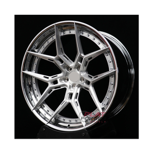 ล้อฟอร์จแบบกำหนดเอง 6061-T6 2/3 ชิ้น สีเงินขัดเงา ขอบลึก ลาย Y สำหรับ Huracan Performante - Product Image 4