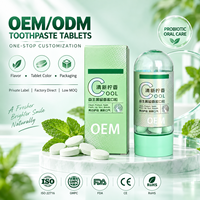 Comprimés de dentifrice probiotiques personnalisés OEM saveur citron vert – Rafraîchit l'haleine, élimine les taches, comprimés blanchissants portables pour usage extérieur