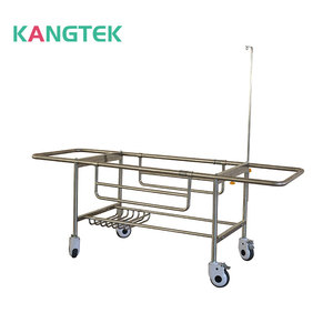 Camilla de carro de transferencia de pacientes médicos de ambulancia de acero inoxidable de hospital de fábrica - Product Image 3