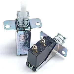 Interruptor de encendido SW-3-2 de 2 pines con orificio para luz, interruptor de tecla recto autoblocante, interruptor de campana extractora con resorte exterior - Product Image 2