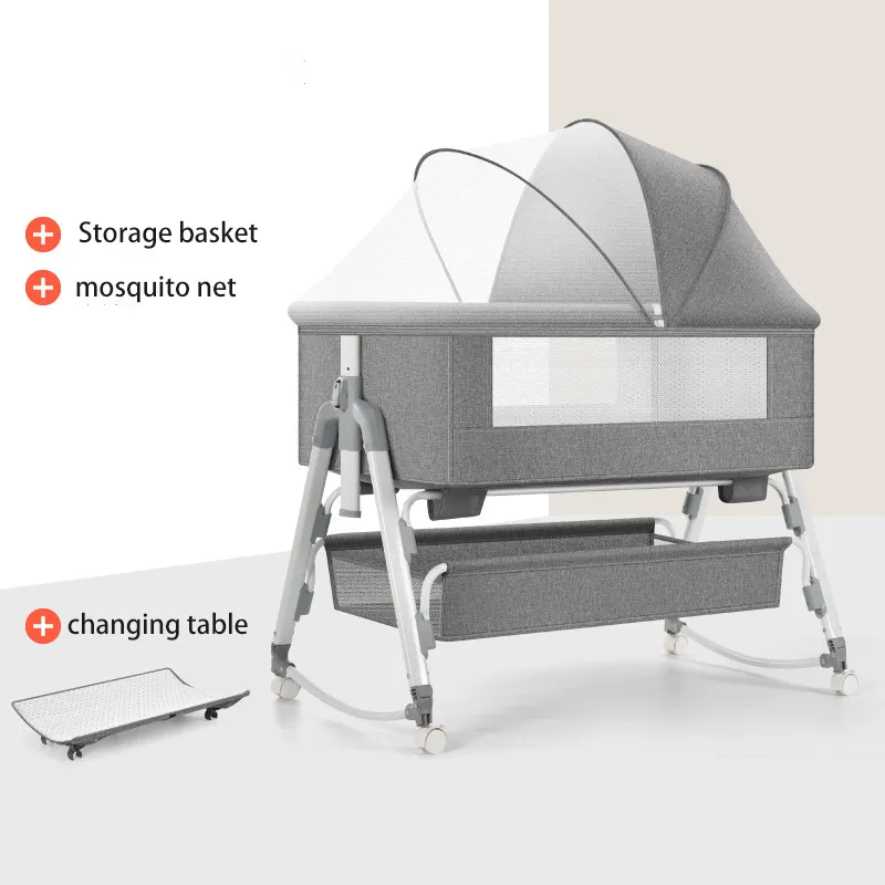 Multifunctionele Pasgeboren Baby Bed Slaper, Drinkbare Baby Wieg, Luxe Baby Wieg Met Luifel