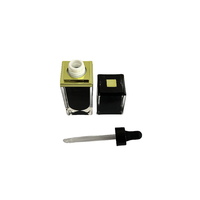 Flacon compte-gouttes en plastique acrylique transparent avec logo imprimé pour crème pour les yeux, sérum de soin, flacon cosmétique liquide portable