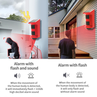 Sirine Alarm Anti Maling Nirkabel Portabel Pintar Tuya dengan Lampu Strobo Bahan ABS Volume Alarm 120dB Aksesori Keamanan Rumah
