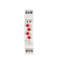 Relais temporisé modulaire multifonction miniature scellé de protection à faible consommation GRT8-M1 16A AC230V AC/DC 12-240V pour OEM ODM
