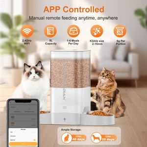 Nouvelles mises à niveau Wifi mangeoire pour animaux de compagnie avec distribution égale pour chats chiens batteries prises en charge distributeur de nourriture intelligent - Product Image 2