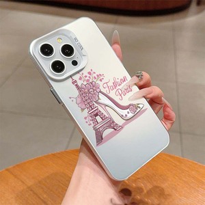 Tour de fer chaussures à talons hauts impression plaqué argent clé TPU PC housse de téléphone portable pour <span class=keywords><strong>Iphone</strong></span> 11 12 13 14 15 16 <span class=keywords><strong>Pro</strong></span> Max - Product Image 4