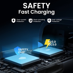 LISEN Dual <span class=keywords><strong>Port</strong></span> PD QC 3,0 Cargador de coche Carga rápida 54W Adaptador de corriente de coche tipo C de alta potencia para Galaxy S22 S21 iPad Pro - Product Image 5