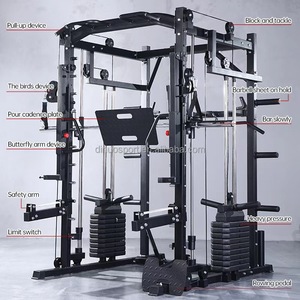Machine Smith Commerciale Complète et Fonctionnelle Dinuo Steel Gym pour Exercices des Bras et <span class=keywords><strong>Musculation</strong></span> Unisexe - Product Image 3