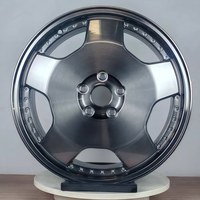 Jantes de voiture Ls Adamas Jdm Style Deep Dish, finition brossée Gunmatel, 2 pièces, forgées, pour Benz W140 W201 W126 W124 W126
