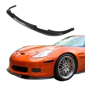CARWORLD Spoiler de pare-chocs avant en plastique ABS de style OE de haute qualité 05-13 C6 Z06 Noir - Product Image 1