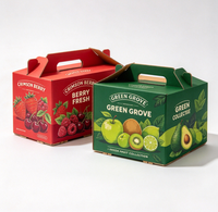 Boîte à fruits personnalisée, délicate, pliable, en carton ondulé, pour cerises, bananes, bleuets, en vente
